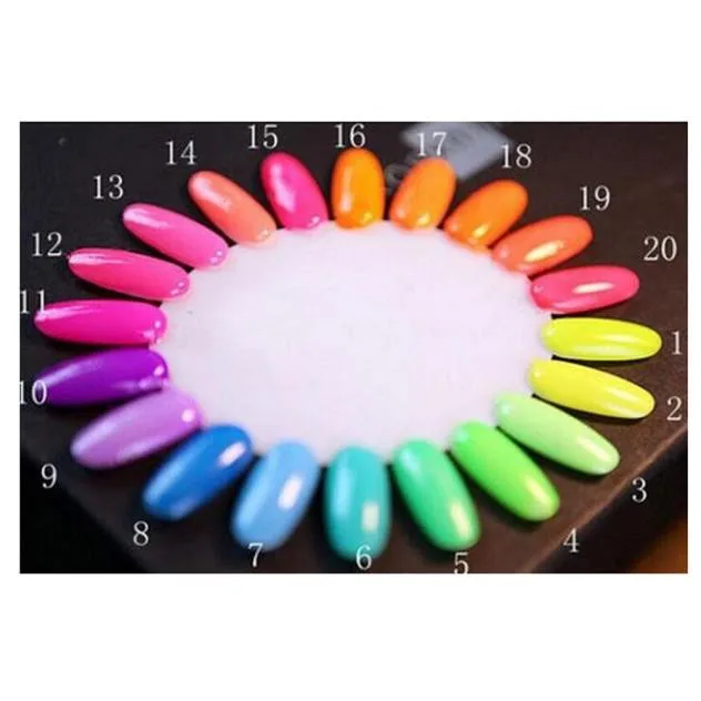20 colors series of Fluorescent Neon Luminous Gel Nail Polish for Glow in Dark 20 colors series of Fluorescent Neon Luminous Gel Nail Polish for Glow in Dark