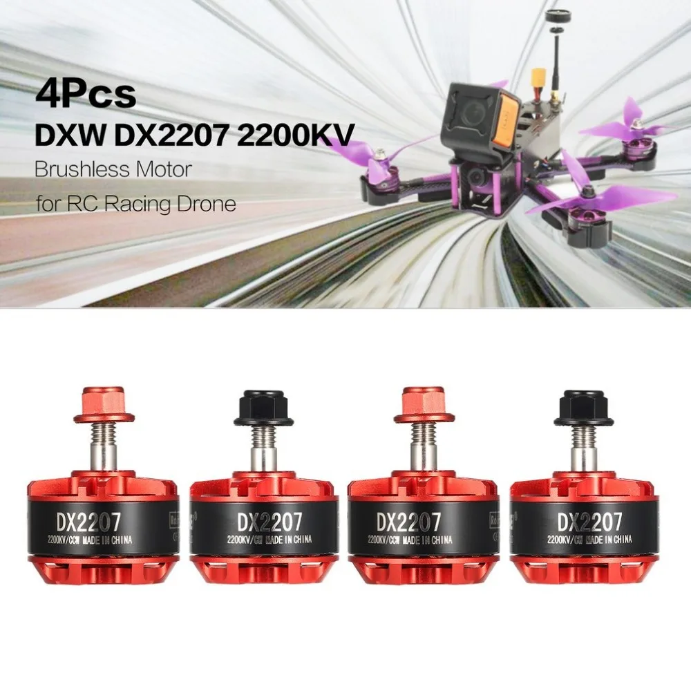 

4Pcs DXW DX2207 D2406 2200KV 2300KV 2500KV 2600KV 3-6S CW/CCW Brushless Motorfor RC Racing Drone Multicopter Airplane Helicopter