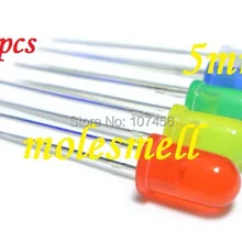 100 шт. 5 значение 5 мм рассеянный красный, желтый, синий, зеленый, белый r, g, b, w, y, смешанные цвета LED 20 штук каждый цвет