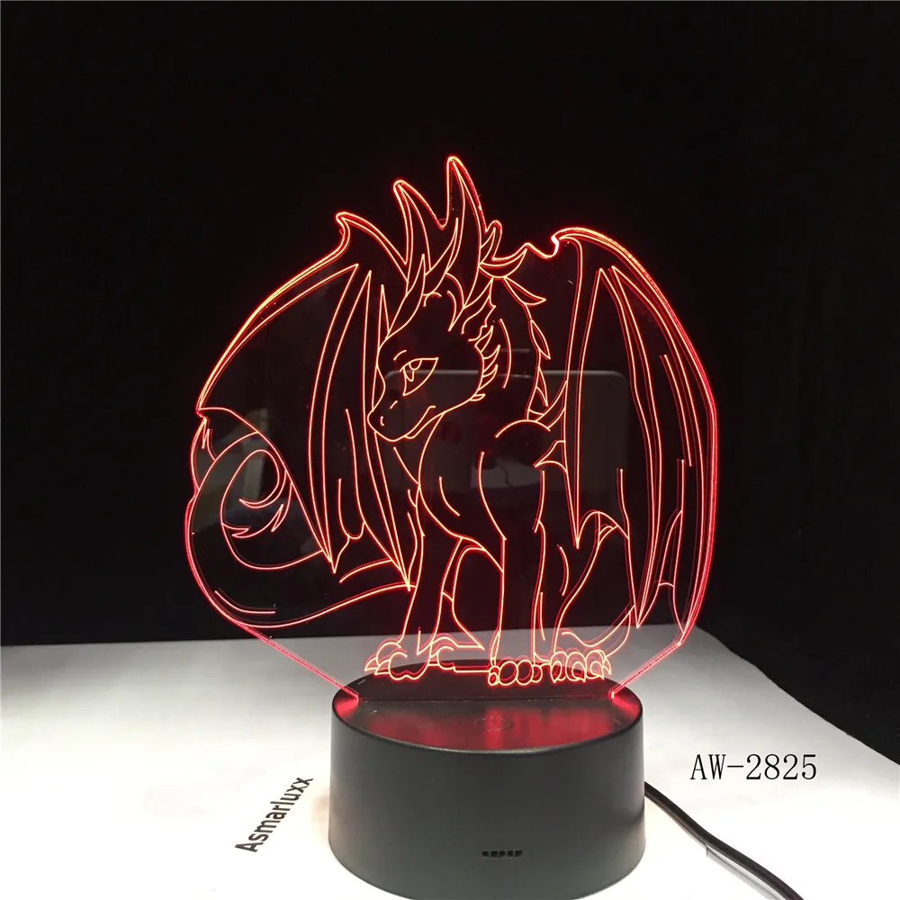 Pokemon Game Evee семейная серия 3D лампа USB мультяшный Ночной светильник LED 7 цветов