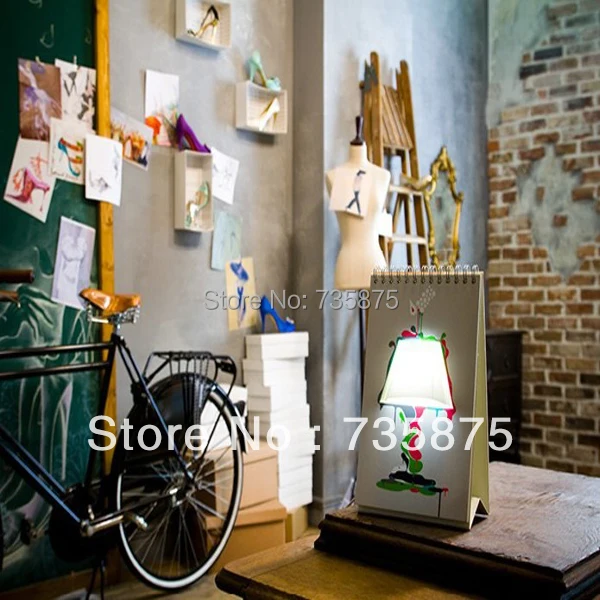 Creative page by lamp calendar table free shipping | Лампы и освещение