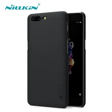 OnePlus 5 чехол Nillkin матовый экран Жёсткие чехлы с бесплатной Экран Защитная пленка для OnePlus 5 телефон аксессуар