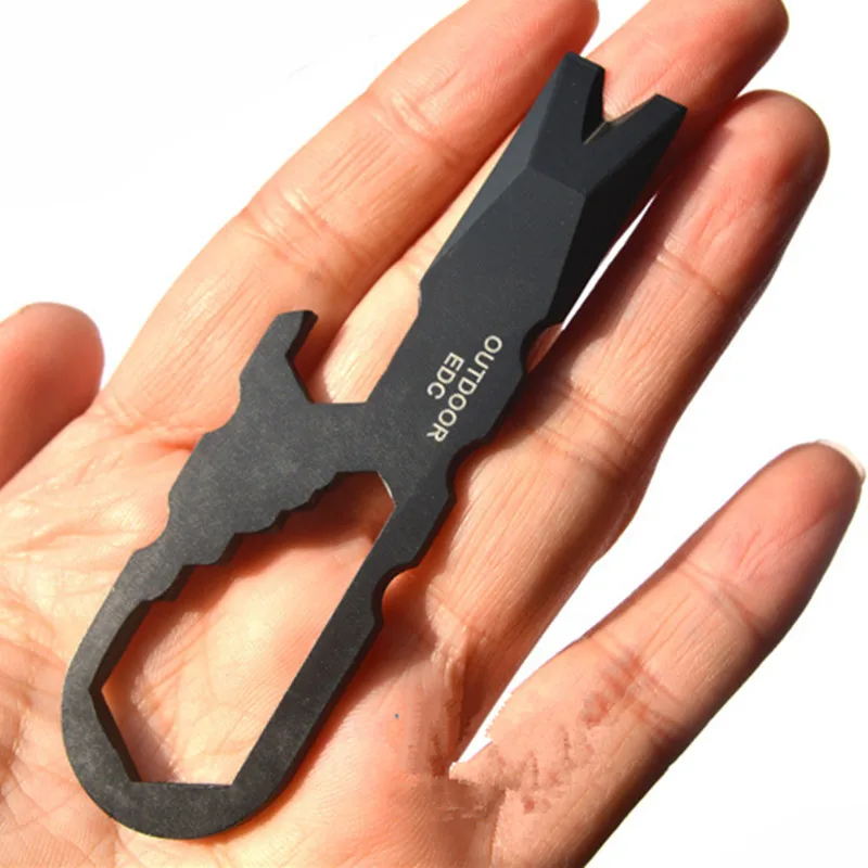 

Outdoor New EDC Keychain Camping Hiking Multi-function Screwdriver Keychain Crowbar Bottle Opener Useful Pocket Tool