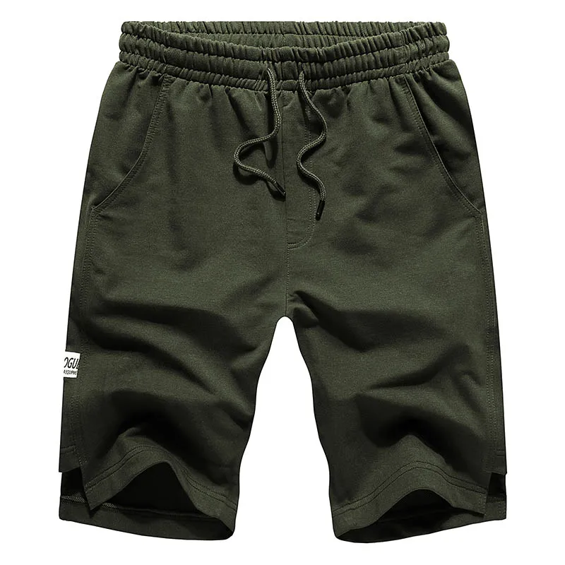Однотонные летние мужские короткие хлопковые Дышащие Короткие брюки мужские бордшорты американские размеры Брендовые мужские шорты для фитнеса бодибилдер спортивная одежда - Цвет: DK22 Armygreen