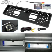 VODOOL Impermeabile Europeo Della Pagina della Targa Videocamera vista posteriore Auto di Inverso Dell’automobile di Backup Parcheggio Retrovisore 12LED di Visione Notturna Cam