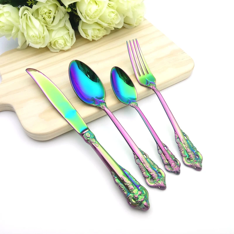 4 шт. набор столовых приборов из нержавеющей стали с ручкой|set cutlery|dinnerware settableware set |