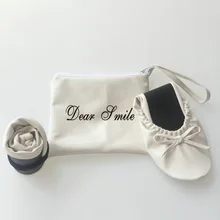 Новое поступление удобные Roll Up балерина плоским Обувь свадебный подарок с мешком