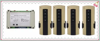 

DC12V 24V 36V 48V 4CH 30A RF Wireless Remote Control Relay Switch Security System Garage Electric Doors/window/lamp 4* remote