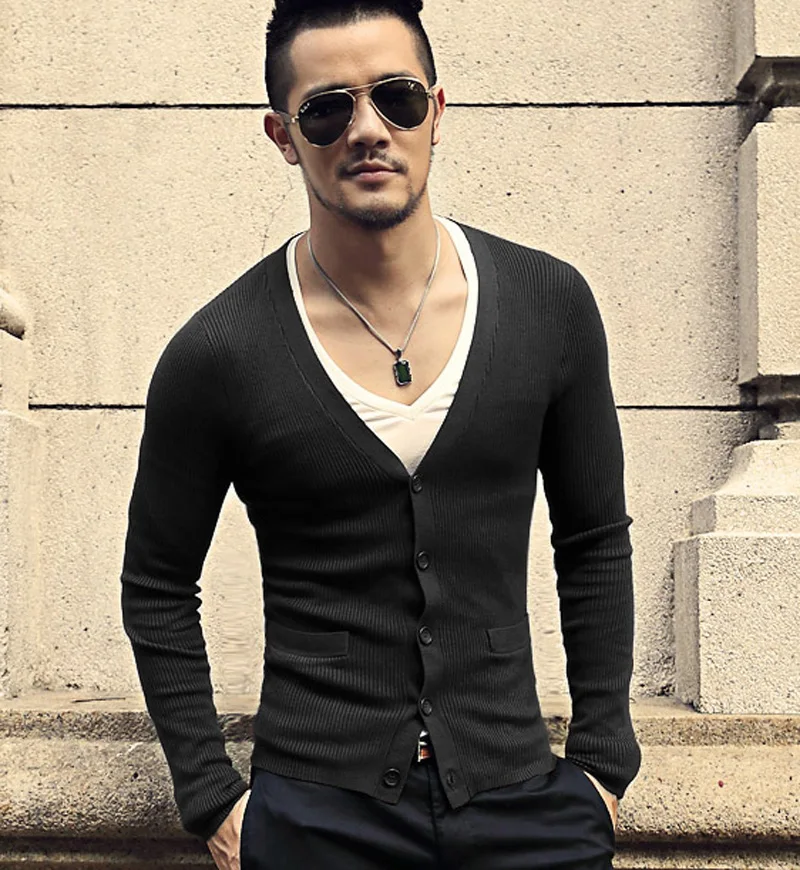 Aliexpress.com : Buy Basic model Mens sweaters male V neck