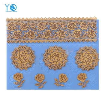 

YO Large Size Rose Silicone Cake Mold Fondant Lace Mold Silicone Fondant Molds Cake Mold Baking & Pastry Tools Bakeware