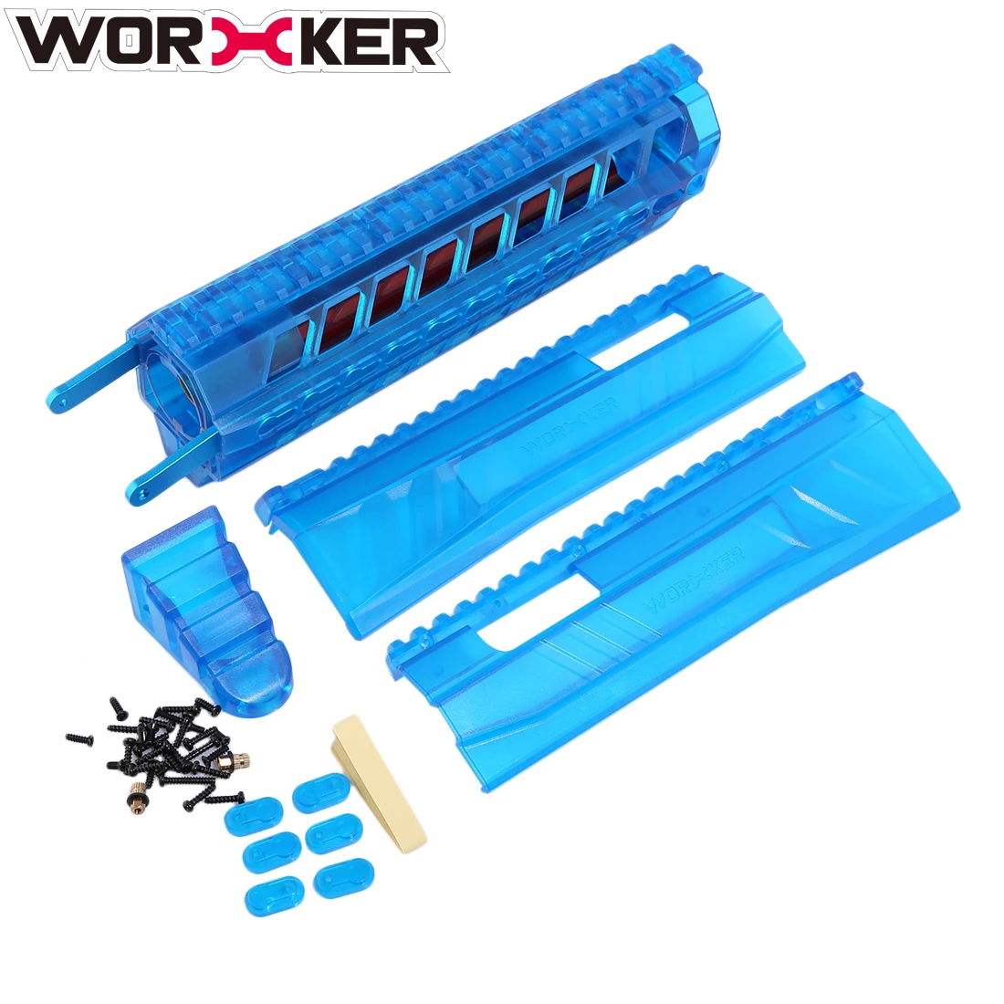 

WORKER Modified Integrated Built-in Front Pull-down Kit for Nerf Retaliator - Transparent Blue