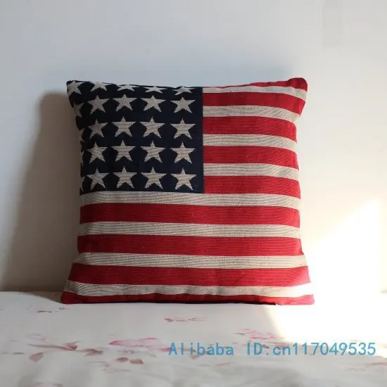 Наволочка 1 шт. 17 дюймов(45 см* 45 см) национального флага США подушка из хлопка с эффектом памяти крышка P160