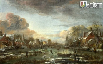

Canvas Prints (Aert Van Der Neer) Free shipping Impression oil painting wall art printing picture on canvas Classical-085