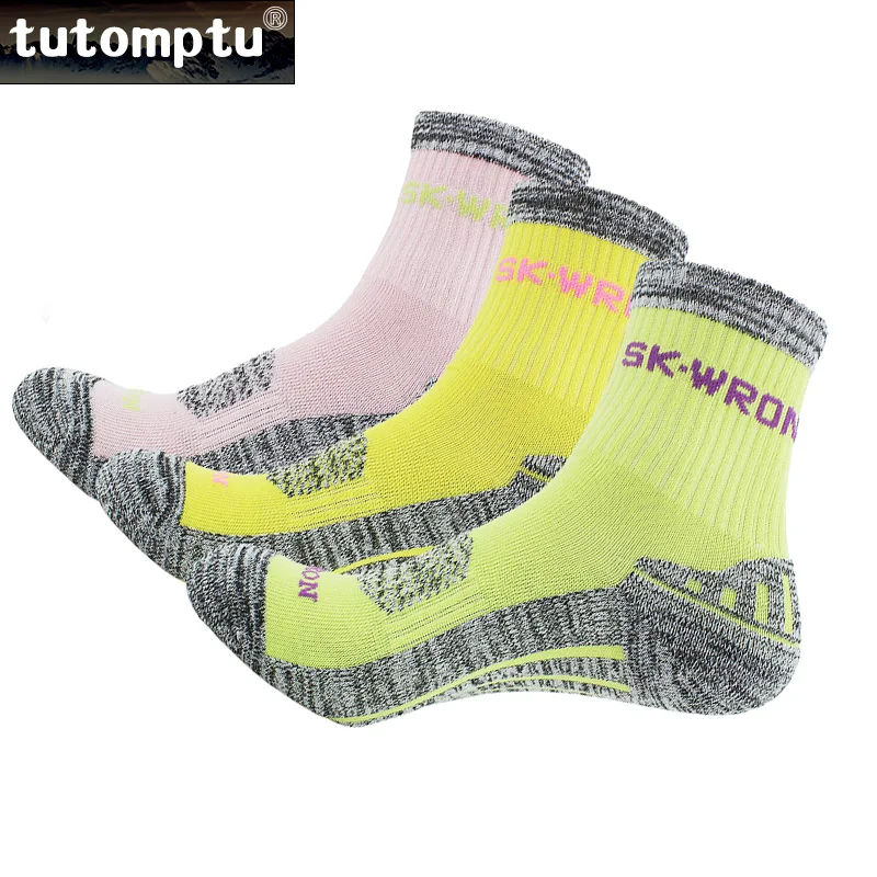

Tutomptu 3 Pairs High Quality Women's Breathable Climbing Socks Professiona Outdoor Sport Socks Walking Hiking Running Ski Socks