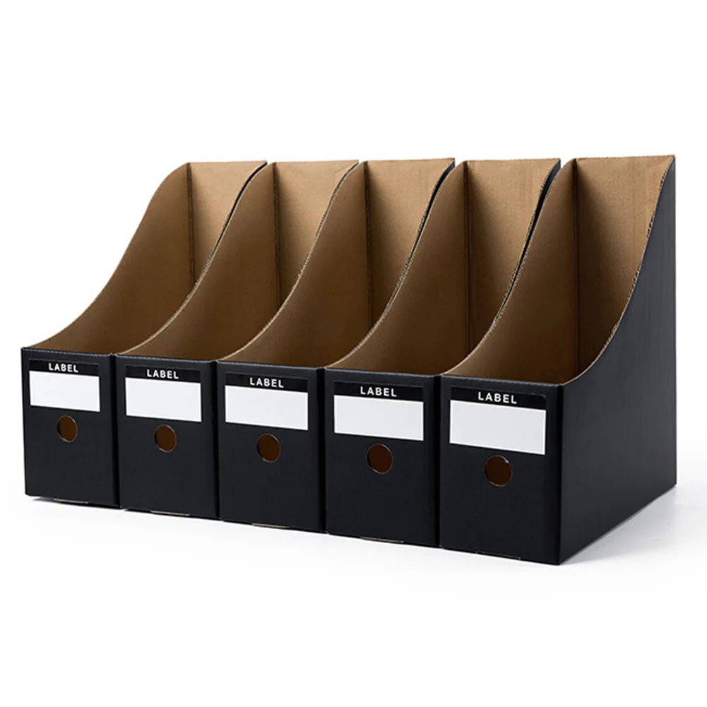 

5PCS/Set Stationery Rack School Magazine Simple Storage Box Pencil Paper Paperwork File Holder Desk Organiser Foldable