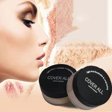 1pc Smooth Loose Powder Makeup Transparent Finishing Powder Waterproof Cosmetic For Face Finish Setting With Puff