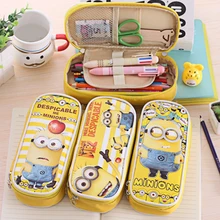 PU Leather Cartoon Pen Bag Cute font b Minions b font Kawaii Pens font b Pencils