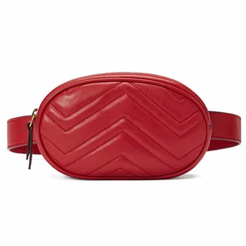 

HOT SALE 2018 New Hight Quality Fashion Waist Packs Brand Women Trendy Design Chain shoulder Bags Luxury PU Women Waist Bags