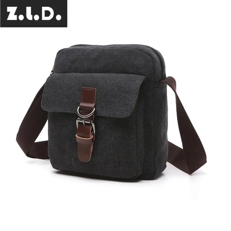 Z.l.d. Новая модная повседневная холщовая женская сумка черная Наплечная Сумка Мужская Британский Стиль брендовые маленькие квадратные сумки для женщин