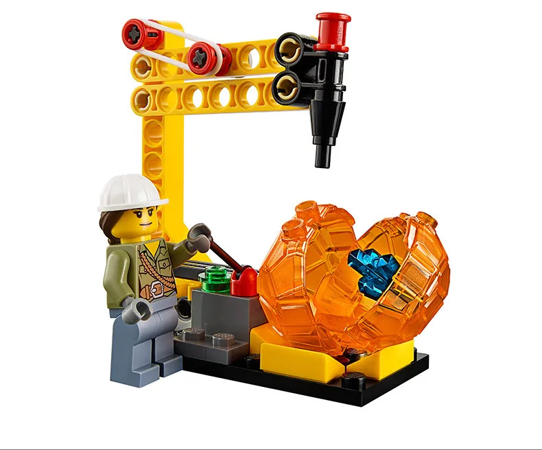 Модель Строительные блоки совместимы с LEGO City 60123 02004 вертолет вулканических