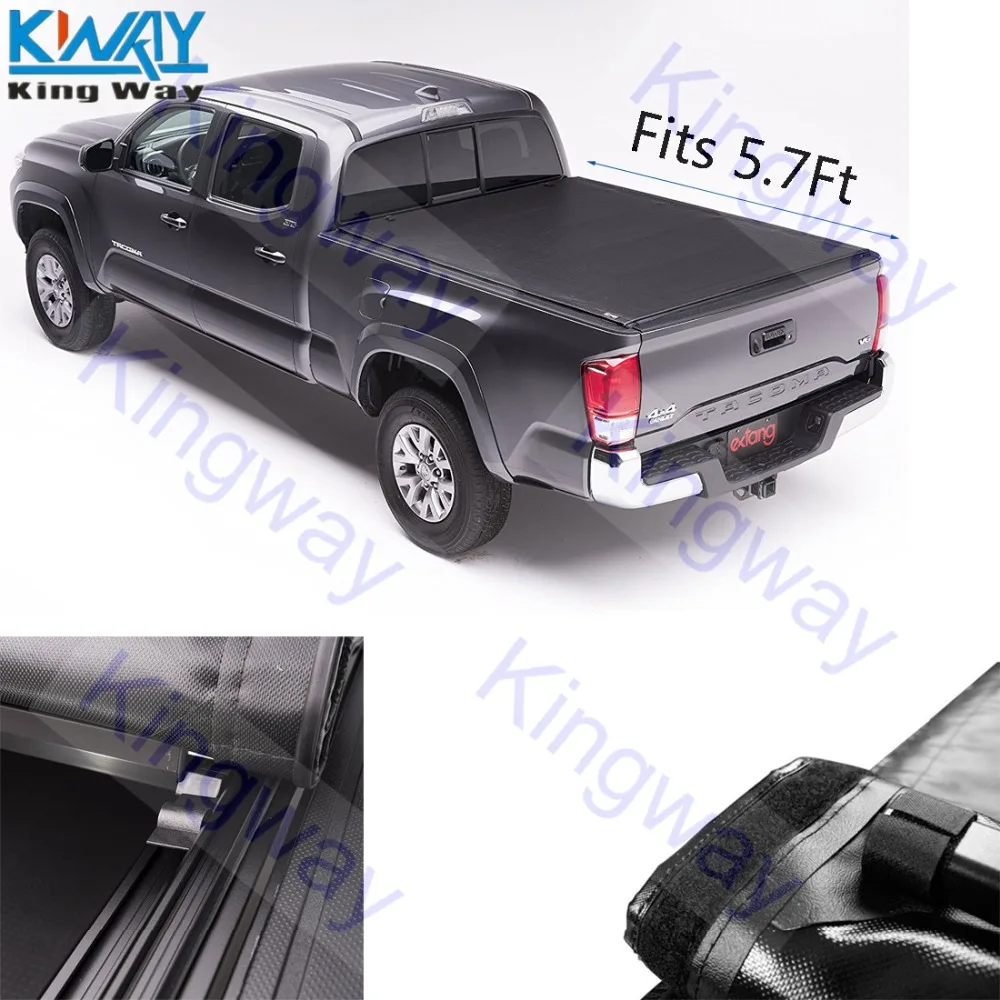 King Way-5'7 футов Мягкая Roll Up Tonneau Крышка для-2009 Dodge Ram Crew 5'" грузовик кровать