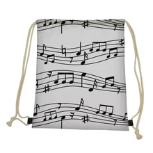 THIKIN простыни музыка печати для женщин Drawtring сумки Йога Рюкзаки подросток обувь для девочек повседневное путешествия Softback прочный mochila