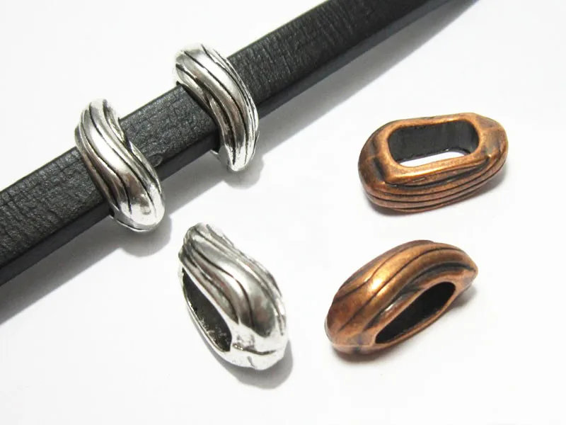 

Irregular stripe Licorice leather findings 10x6mm licorice leather spacer