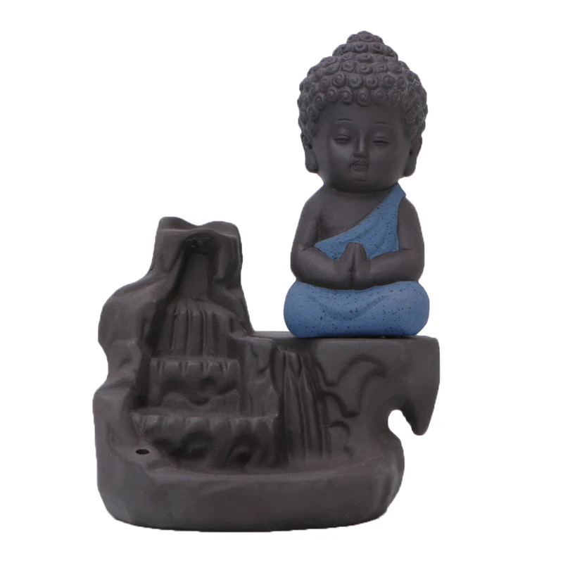 

Creative Home Decor The Little Monk Censer Backflow Incense Burner Use In The Home Office Teahouse Ceramic -Y102