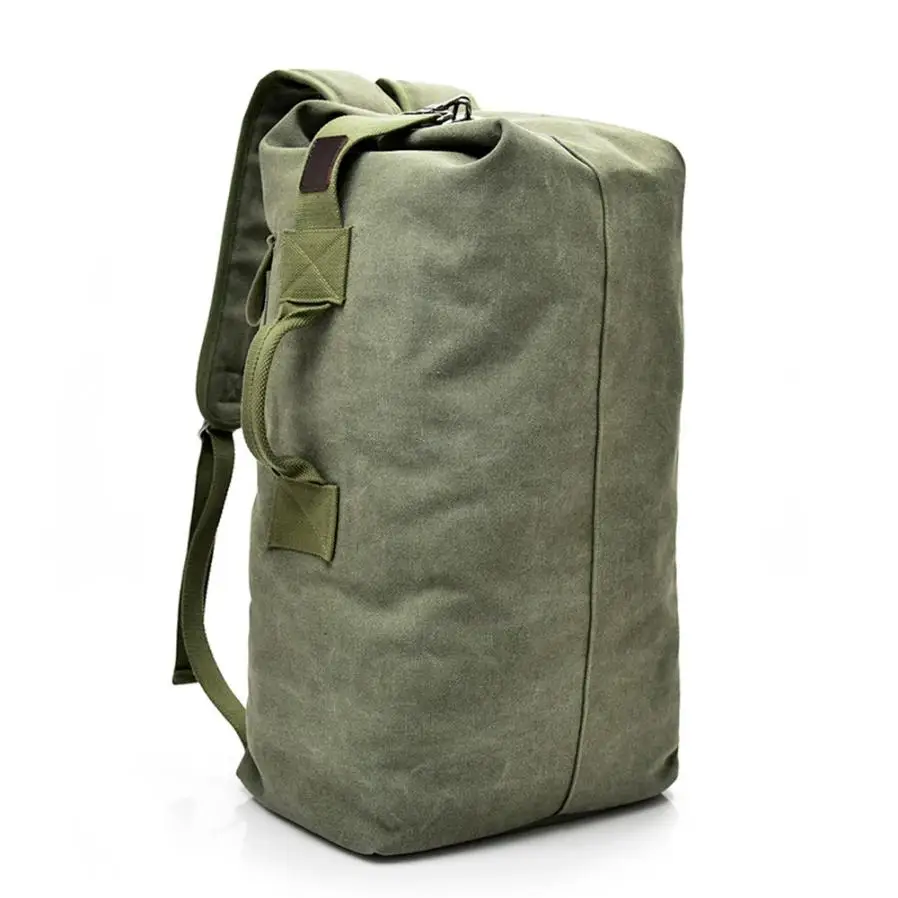 Fishsunday, уличные спортивные сумки, винтажные, нейтральные, на открытом воздухе, для путешествий, Холщовый Рюкзак, высокая емкость, ранец, походная сумка, 0801 - Цвет: Army Green L