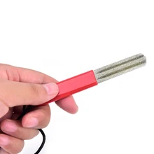 Красный цвет 2 сторонний паз Алмазный рыболовный крючок отточить рыболовный крючок точилка рыболовные снасти набор аксессуаров для рыбалки Простота в использовании