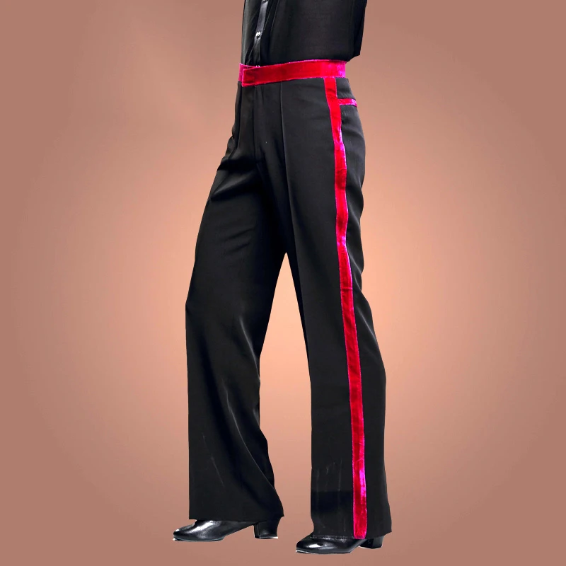 2018 Men Latin Dance Trousers Pants Velvet Mens Ballroom