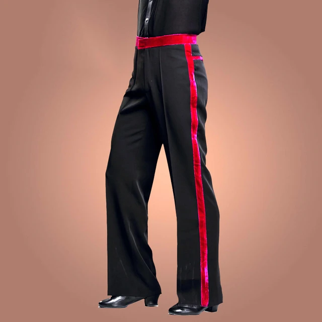 2018 Men Latin Dance Trousers Pants Velvet Mens Ballroom Dance Pants