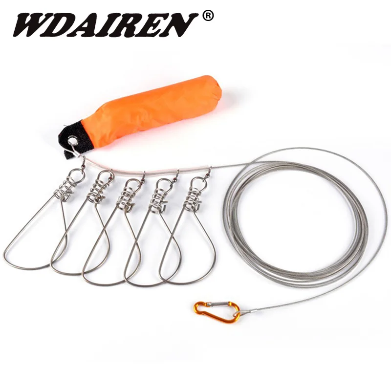 WDAIREN 5M Fishing Lock Tool Buckle Lock Button Fish Lock Retractable