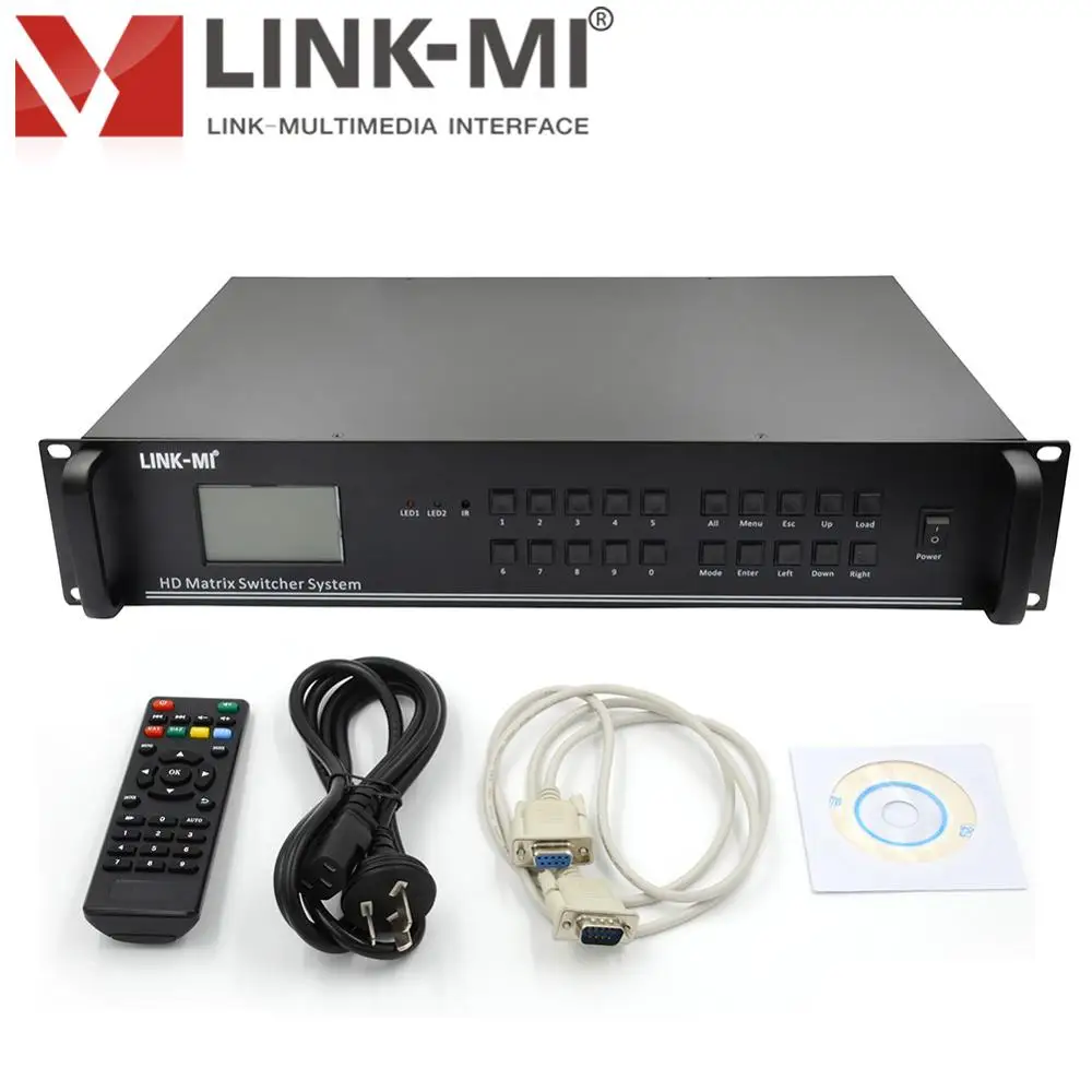 LINK-MI LM-MX88H Hybrid Matrix Switcher System Compatible with HDMI DVI signal format choose different input/output board at wil