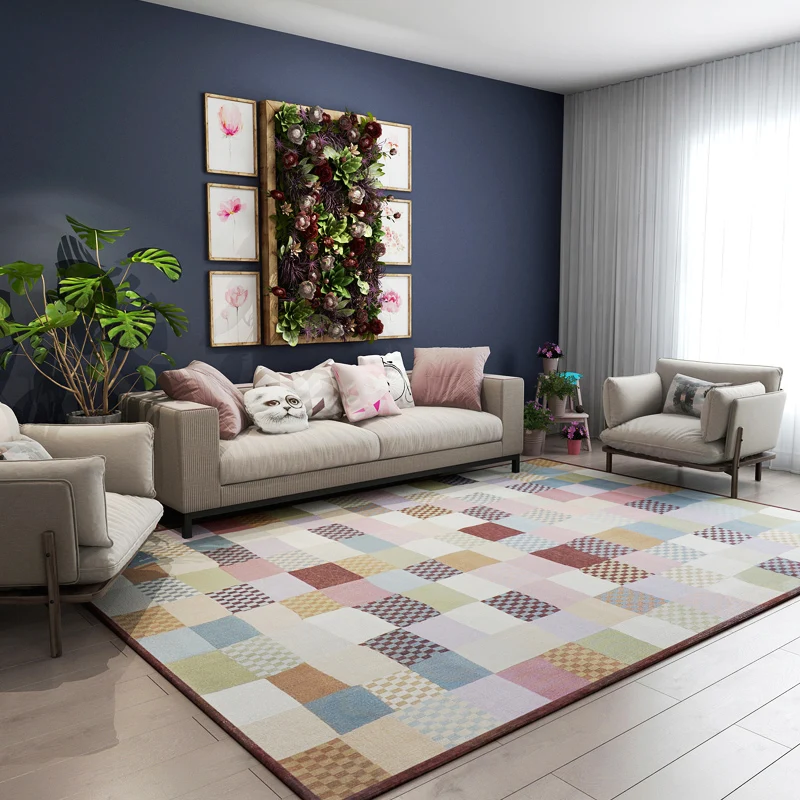 Толстые ковры геометрической формы для гостиной, спальни, ковры для дома, ковры для детской комнаты, коврики для двери, коврики в скандинавском стиле, большие коврики