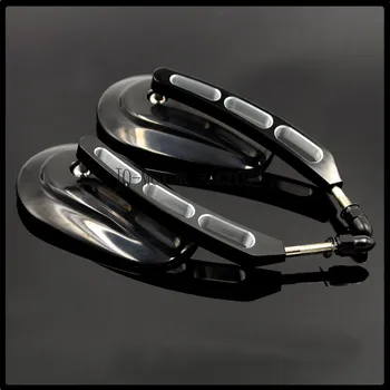 

2017 NEW CNC Cut Rear View Rearview Side Mirrors For Harley Touring Road King Glide Sportster 1200 Iron 883 XL883N Black