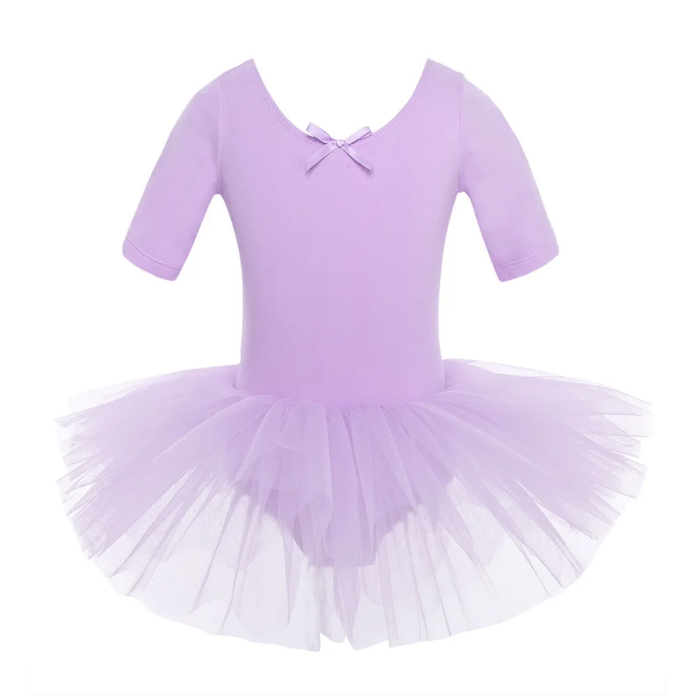 YiZYiF Girls Kids Finger-point Sleeves Ballet Costume Princess Floral Lace Dance Figure Skating Dress Outfits