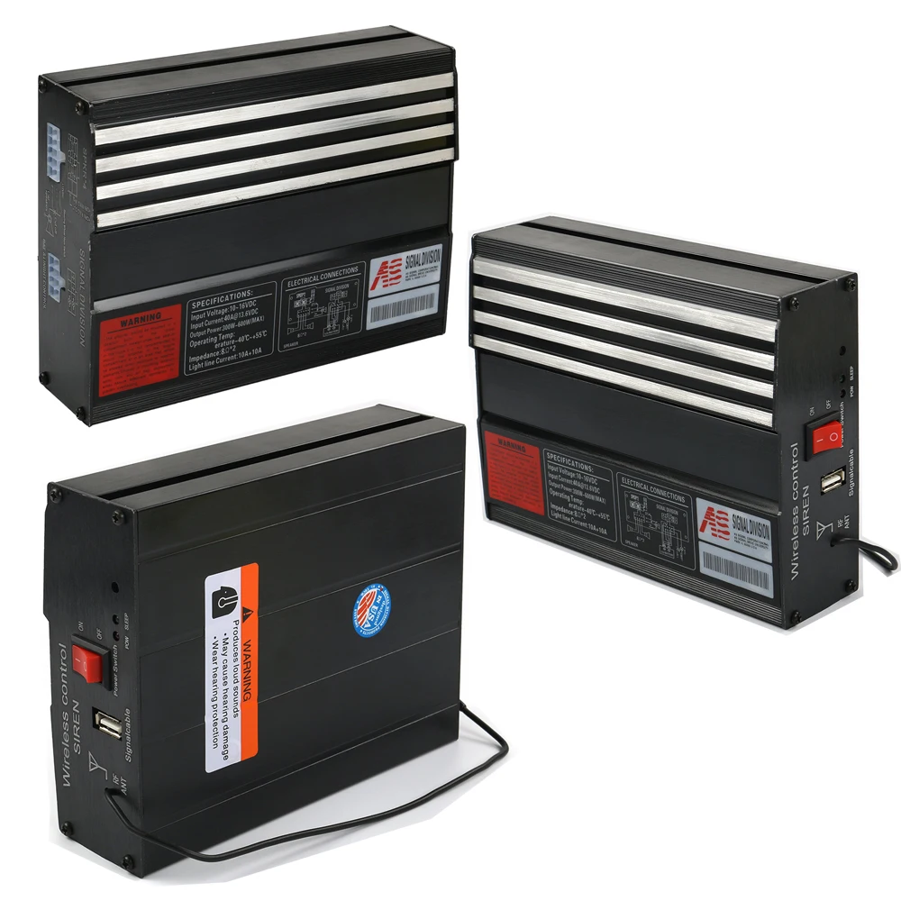 Wholesale YmACc Veicolo Dispositivo di Allarme altoparlante super forte siren Polizia Fuoco corno Emergency Warning System Modulo Più suoni 200 W 400 W 600 W