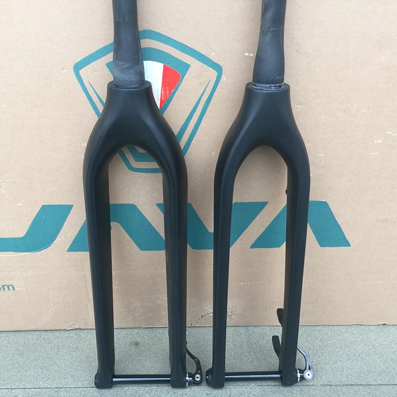 Silverock углеродная 1/4 &quot29&quot MTB Велосипедная вилка коническая жесткая сквозь Axel 15x27 5