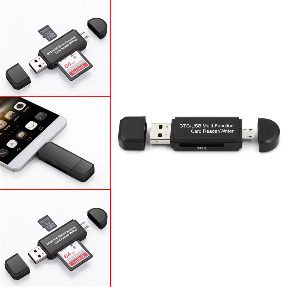 2 в 1 USB OTG карт флэш-накопитель высокоскоростной USB2.0 Универсальный OTG TF/SD карты для android телефон компьютер заголовки расширения