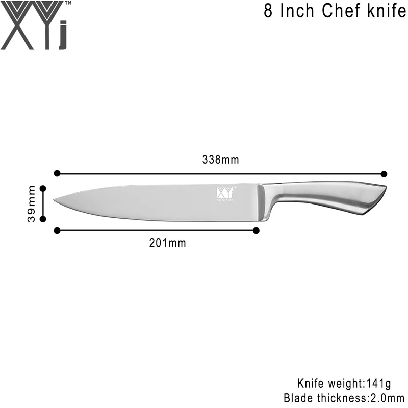 XYj кухонный нож из нержавеющей стали для нарезки хлеба шеф-повара сантоку, кухонные ножи для фруктов, Набор японских профессиональных аксессуаров - Цвет: Chef