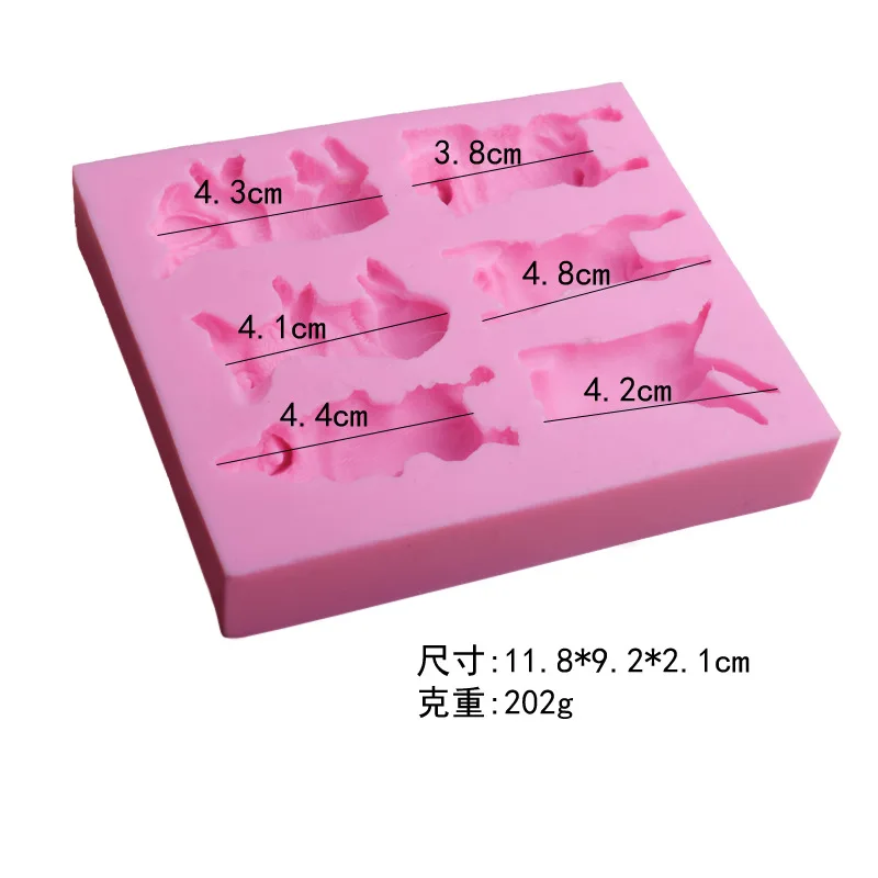 A variety of puppy sugar craft chocolate fondant silicone mold for cake decoration DIY soap making molds