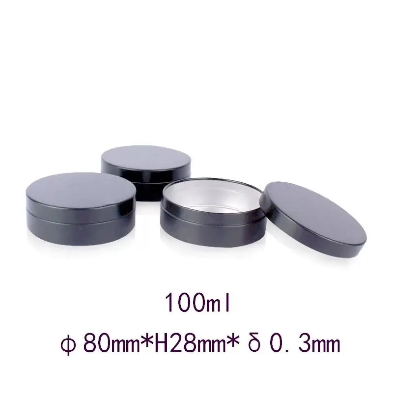 Download 20pcs 80*28mm 100ml Matte Black Aluminum Jar Cosmetics ...