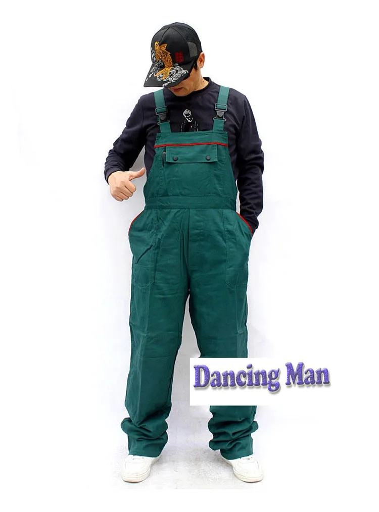 CCGK bib overalls men work coveralls repairman strap jumpsuits pants sleeveless wear-resistance working uniforms plus size S-3XL (4)