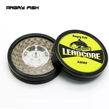 ANGRYFISH Lead Core Carp Fishing Line 10Meters for Carp Rig Making Sinking Braided Line 25Lbs 35Lbs