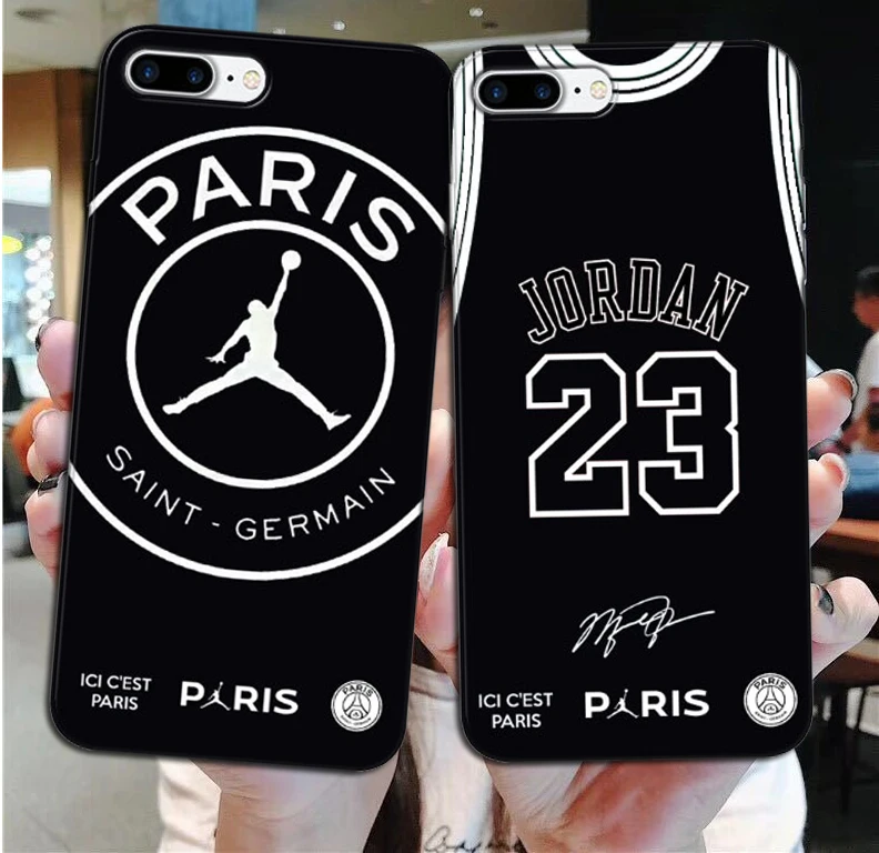 

Fly PSG Paris Football Jersey Jordan 23 Soft silicone black TPU Phone Case Cover For iPhone X 5 5S SE 6 XR XS MAX 8 8Plus