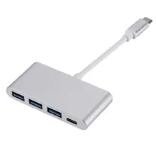 Портативный размер 4 в 1 Usb type C концентратор из алюминиевого сплава Usb 3,0 хаб порт Usb C адаптер Компьютерные аксессуары оптом