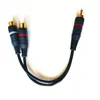 2 RCA hembra a 1 RCA macho del Cable del divisor de Audio del divisor del distribuidor convertidor altavoz de oro de línea de Cable de alambre de cobre ► Foto 3/6