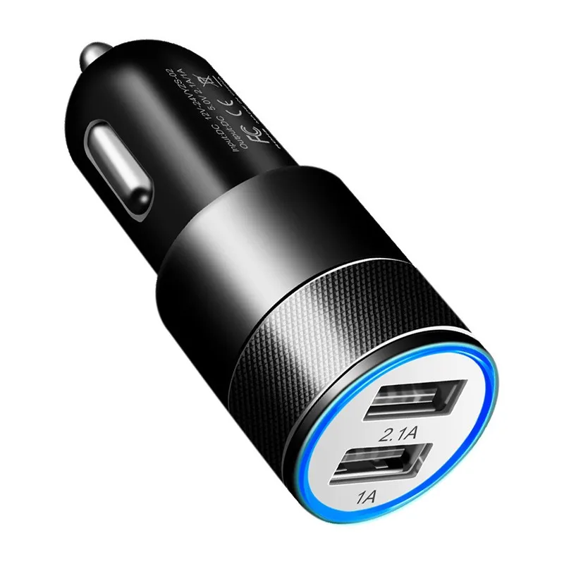 Dual USB Car Charger For Samsung Galaxy Note 9 8 5 A8 A6 A5 S9+ S9 S8 Plus S7 Edge S6 S5 Chargers 5V 2.1A Adapter Charge Cable (2)