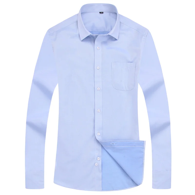 4XL 5XL 6XL 7XL 8XL Large Size Men's Business Casual Long Sleeved Shirt White Blue Black Smart Male Social Dress Shirt Plus 4XL 5XL 6XL 7XL 8XL Large Size Men's Business Casual Long Sleeved Shirt White Blue Black Smart Male Social Dress Shirt Plus